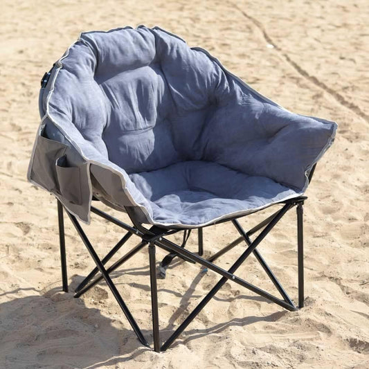 YATAI Portable Padded Folding Camping Chair with Side Pocket