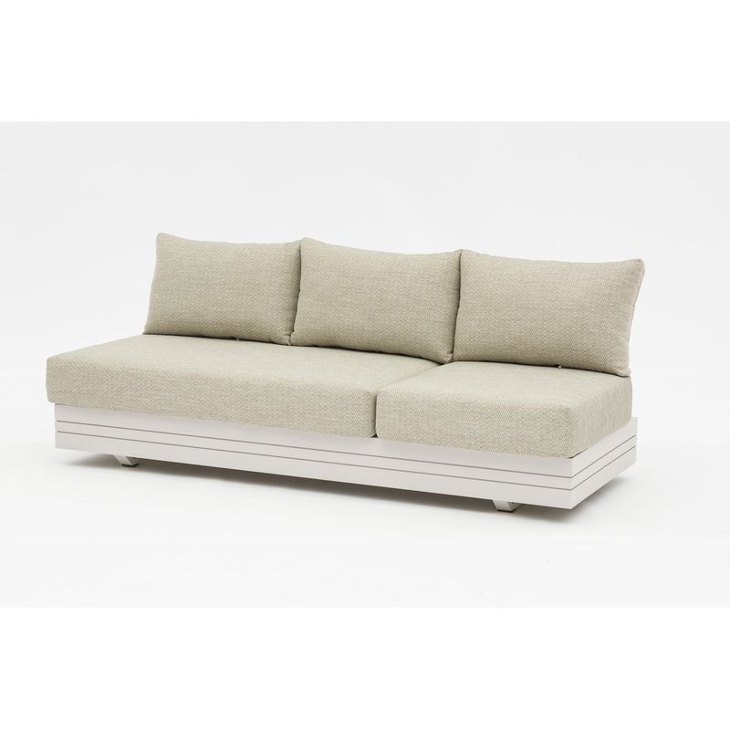 Largo White 3 seater Sofa