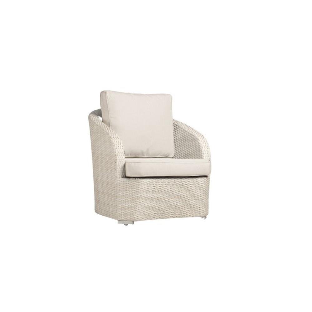 Grenada White 1-Seater Sofa