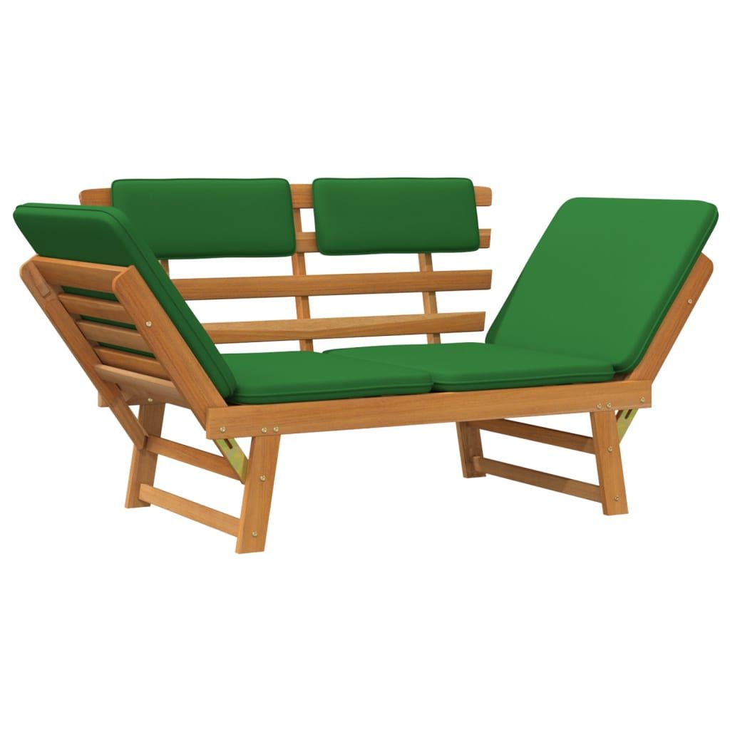 Garden Bench with Cushions 2-in-1