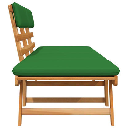 Garden Bench with Cushions 2-in-1