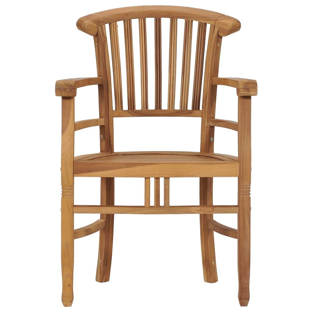 Garden Chairs 2 pcs Solid Teak Wood