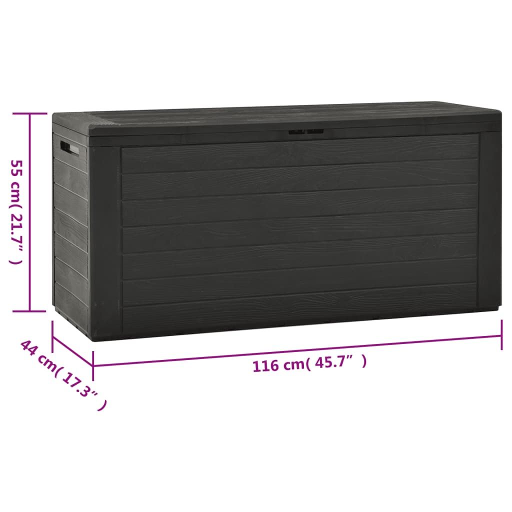 vidaXL Garden Storage Box Anthracite