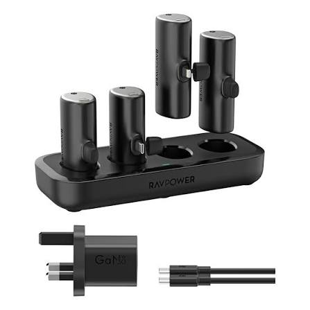 RavPower Family Charging Combo 4 X 5000mAh Power Bank With Charging Station - Black (RP-PB1223)