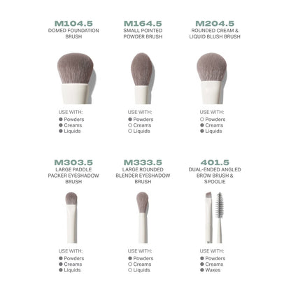 Morphe Along For The Glide 6-Piece Travel Brush Set