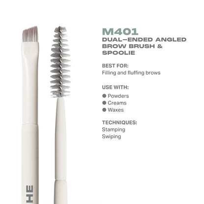Morphe M401 Dual-Ended Angled Brow Brush & Spoolie