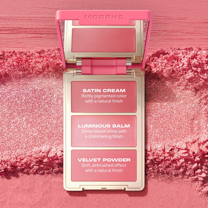 Morphe Cheek Thrills Multi-Finish Face Trio - Wine & Dine