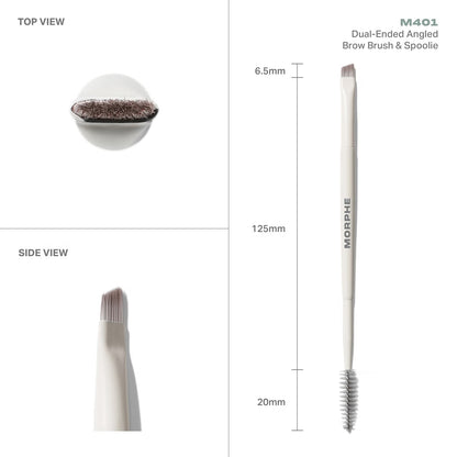 Morphe M401 Dual-Ended Angled Brow Brush & Spoolie