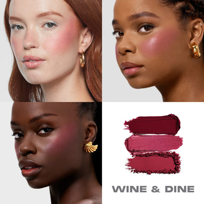 Morphe Cheek Thrills Multi-Finish Face Trio - Wine & Dine
