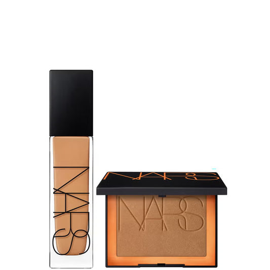 NARS Natural Longwear Foundation Huahine and Laguna Bronzing Powder