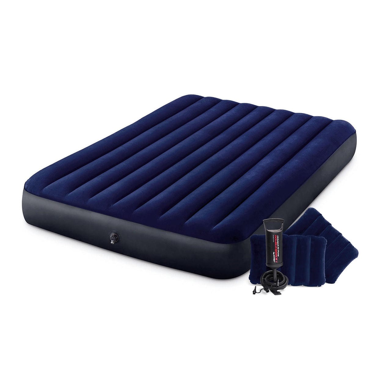Intex Outdoor Intex Durabeam Queen Classic Downy Airbed With Hand Pump (152X203X25)