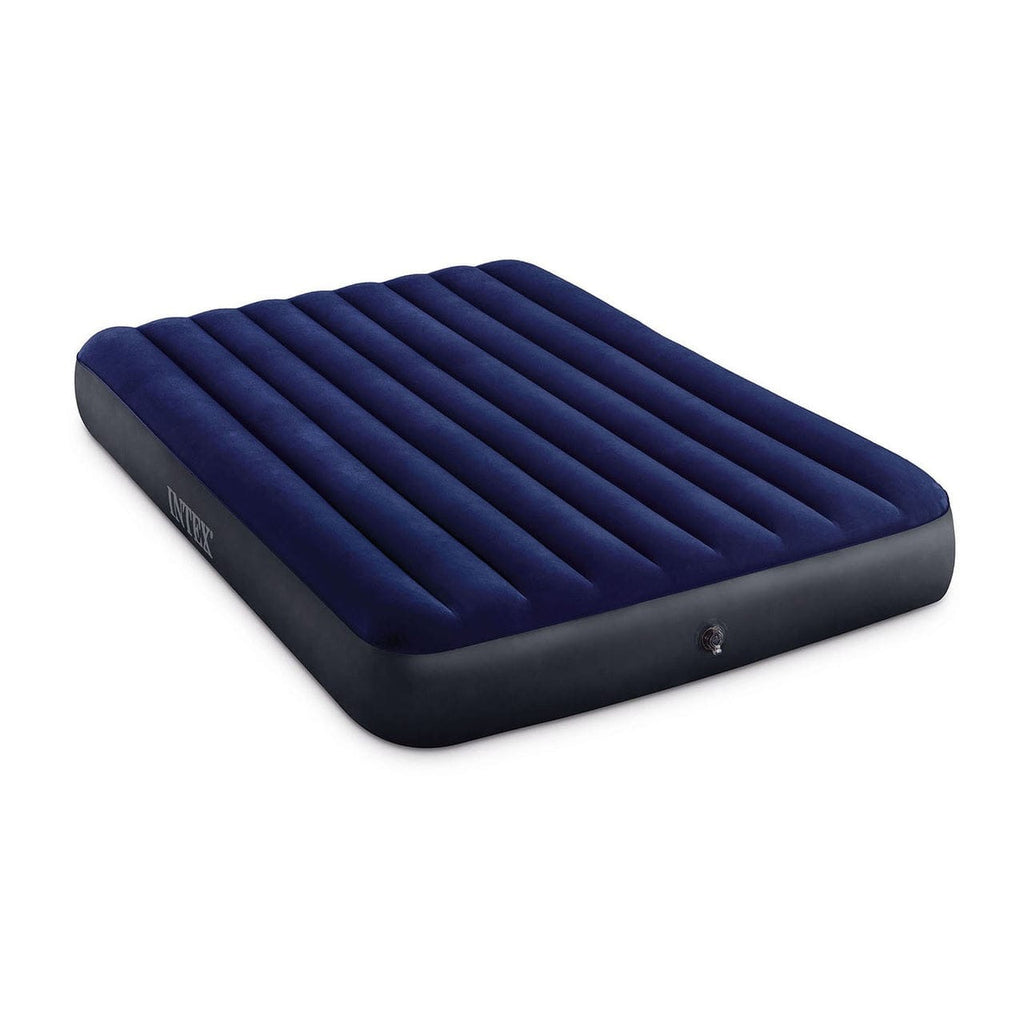 Intex Outdoor Intex Durabeam Queen Classic Downy Airbed With Hand Pump (152X203X25)