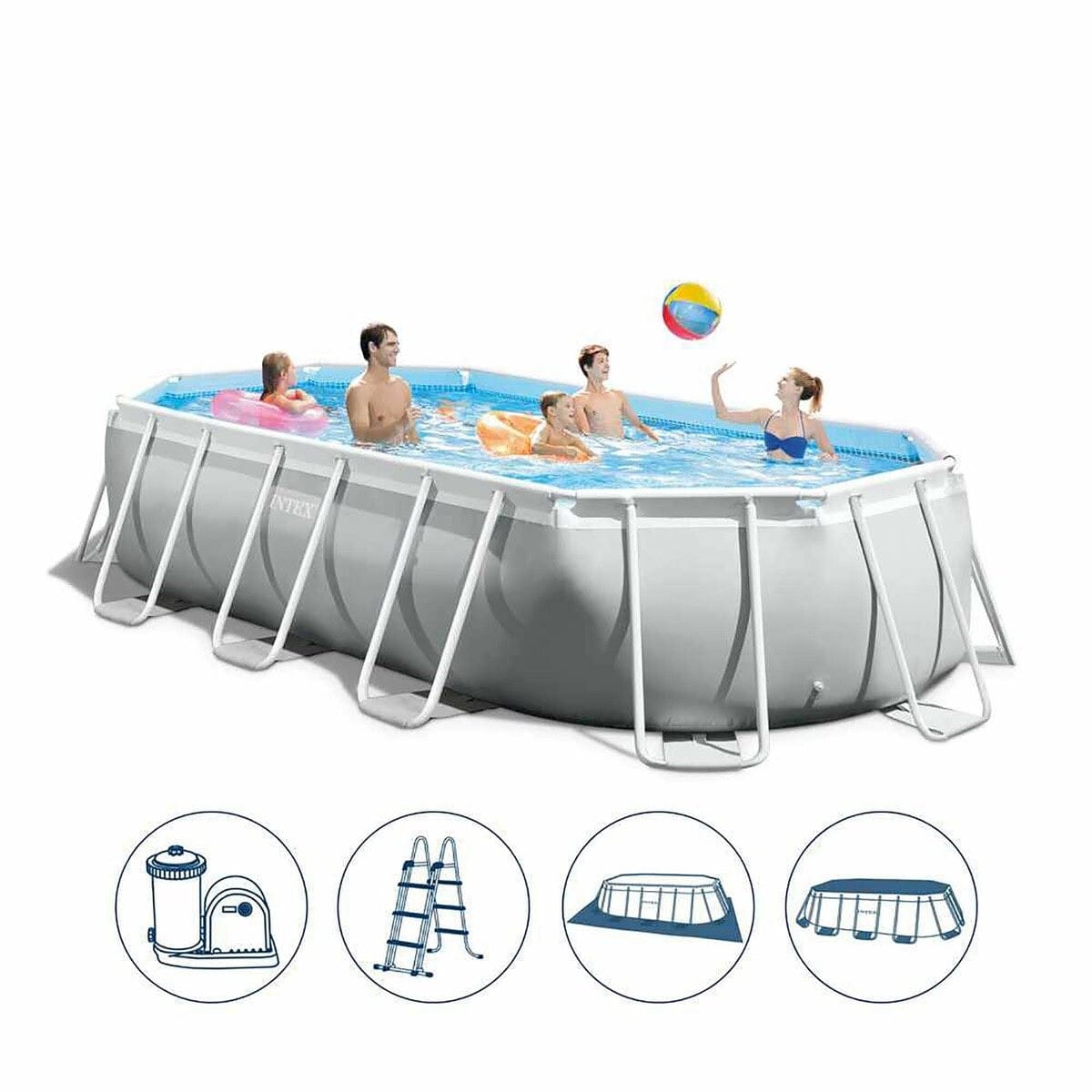 Intex Outdoor Intex Prism Frame Oval Pool (503x274x122)