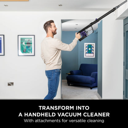 Shark Anti Hair Wrap Cordless DuoClean Pet Vacuum IZ300MET - Black/Blue