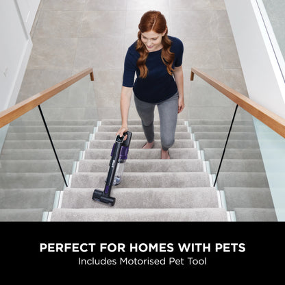 Shark Anti Hair Wrap Cordless DuoClean Pet Vacuum IZ300MET - Black/Blue