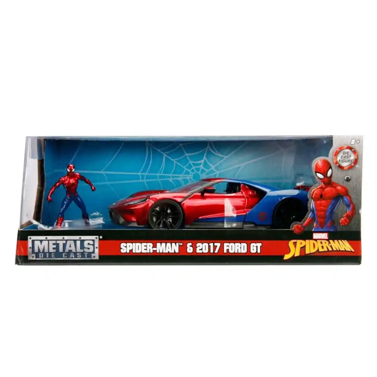 JADA Toys Jada - Marvel Spiderman 2017 Ford Gt 1:24