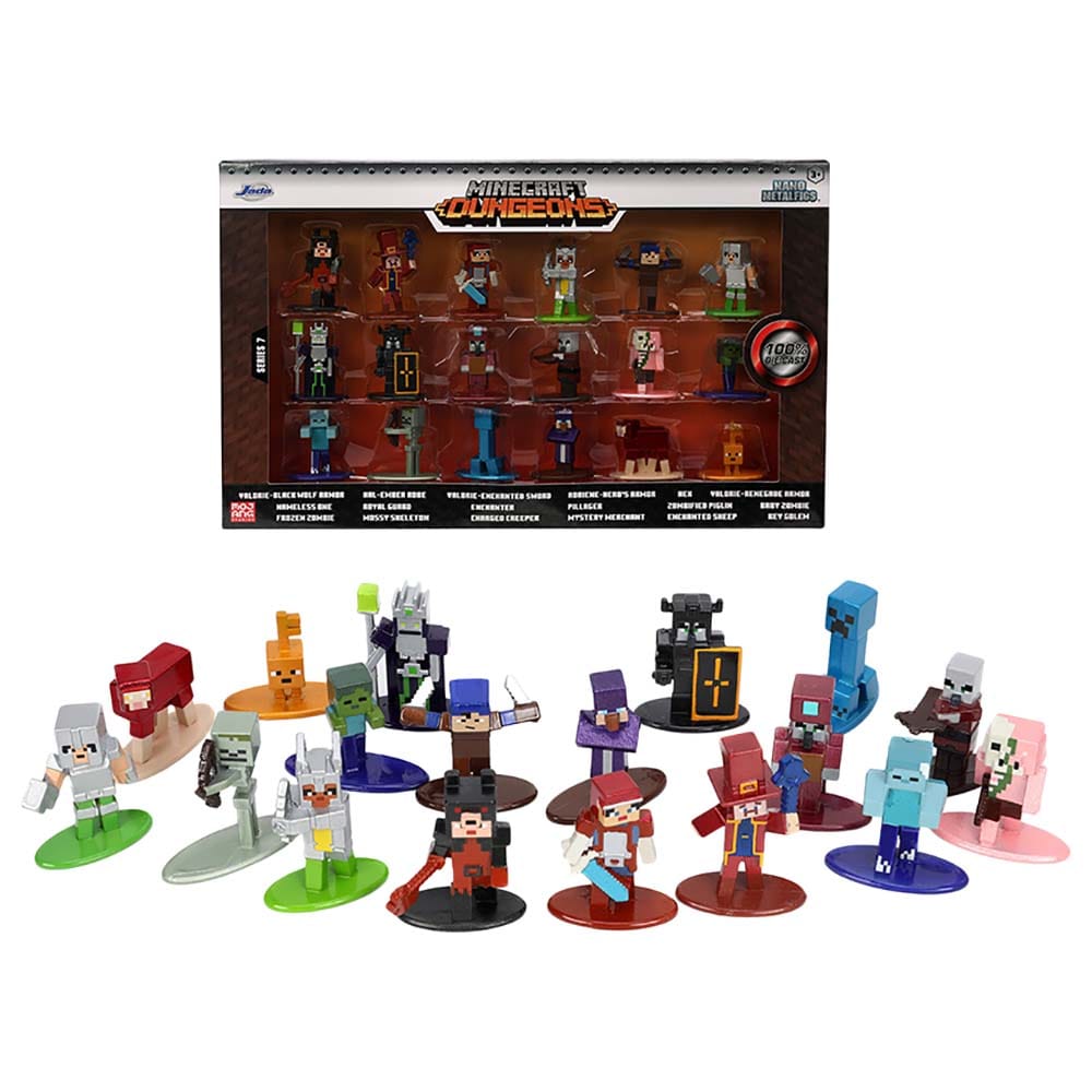 JADA Toys Jada - Minecraft Multi Pack Nano Figures,Wave 7 - 1:65 18Pcs