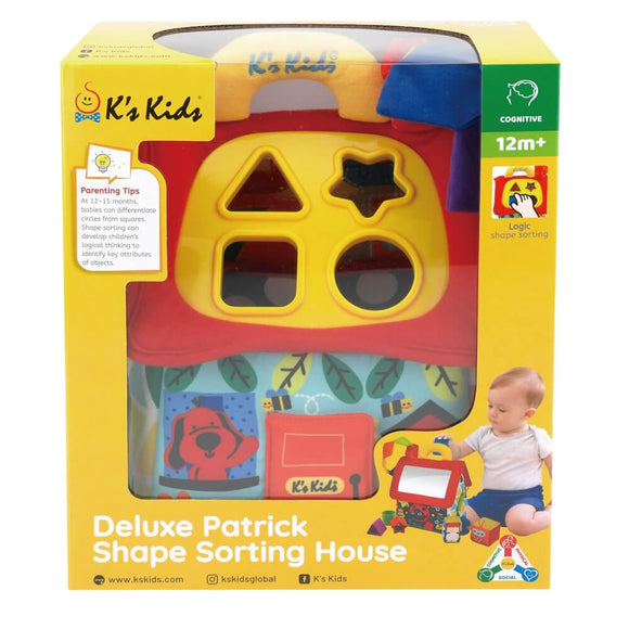 K’s Kids Toys K’s Kids Deluxe Patrick Shape Sorting House (2020 New version)