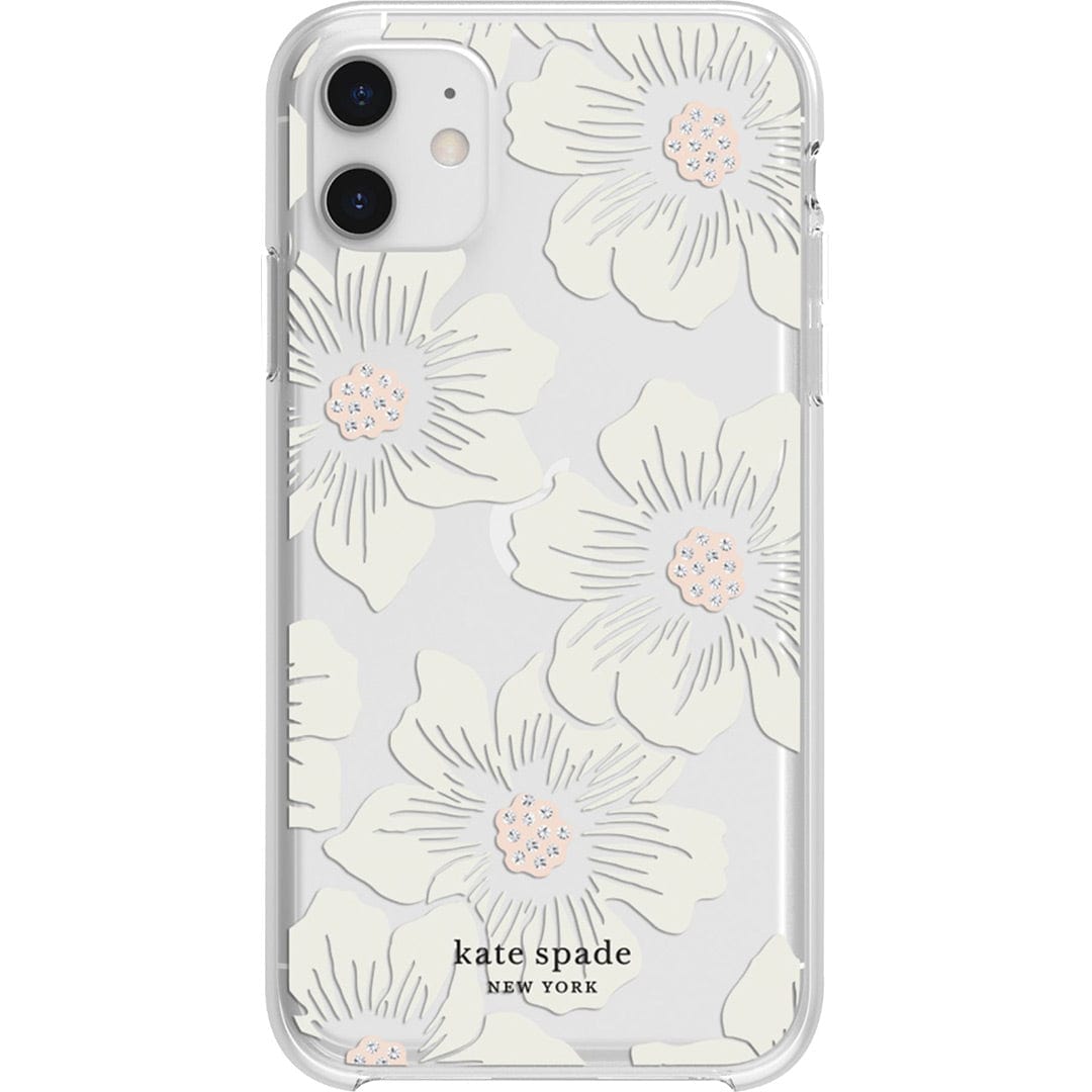 Kate Spade Mobile Covers Kate Spade New York Protective Hardshell Case for iPhone 11 Pro Max - Hollyhock Floral Clear