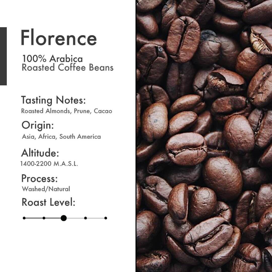 Kava Noir Florence Whole Coffee Beans 250g