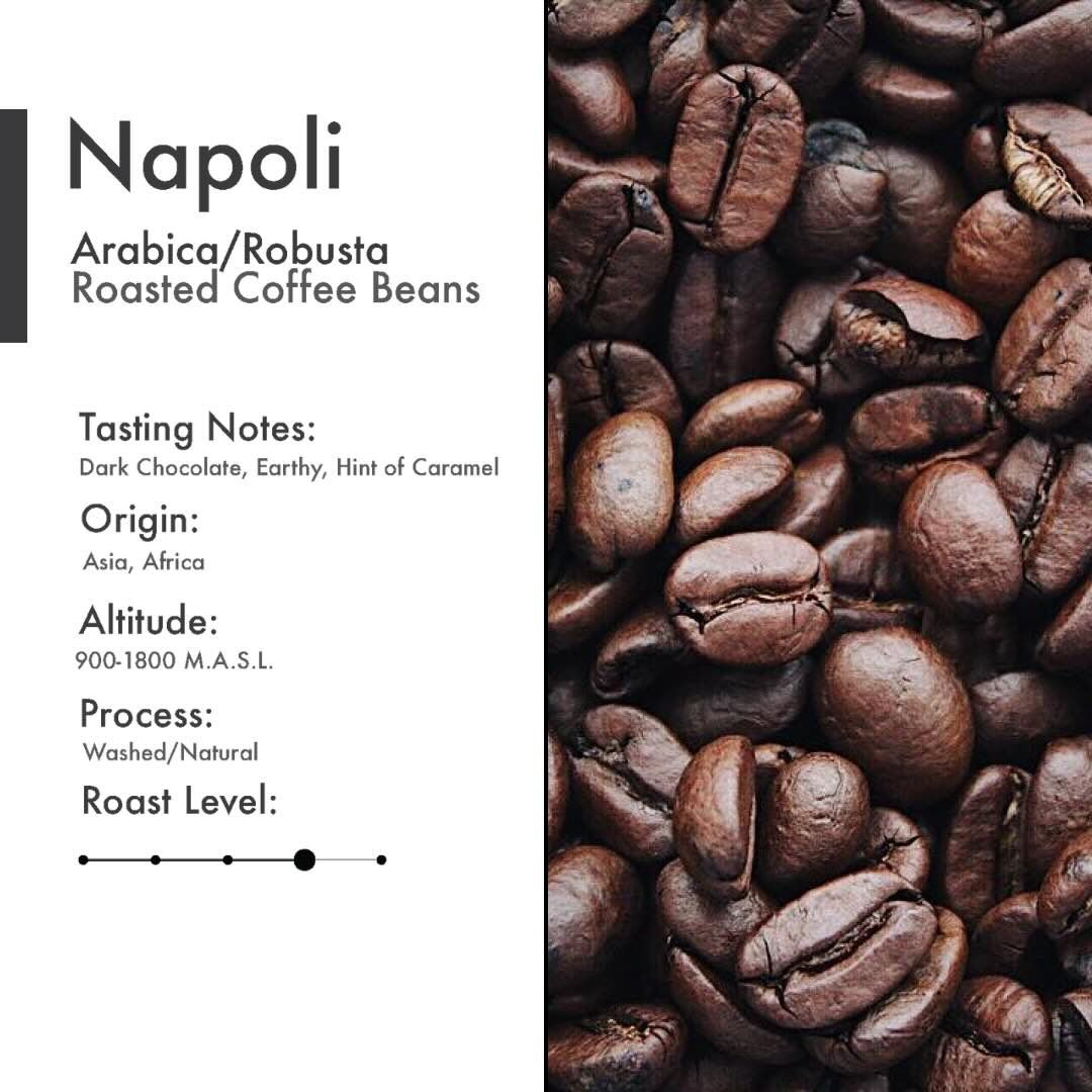 Kava Noir Napoli Whole Coffee Beans 250g