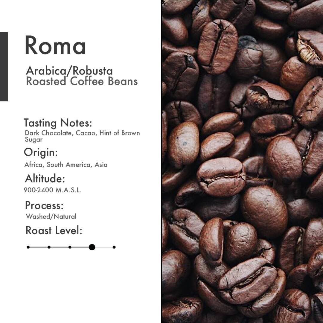 Kava Noir Roma Whole Coffee Beans 250g