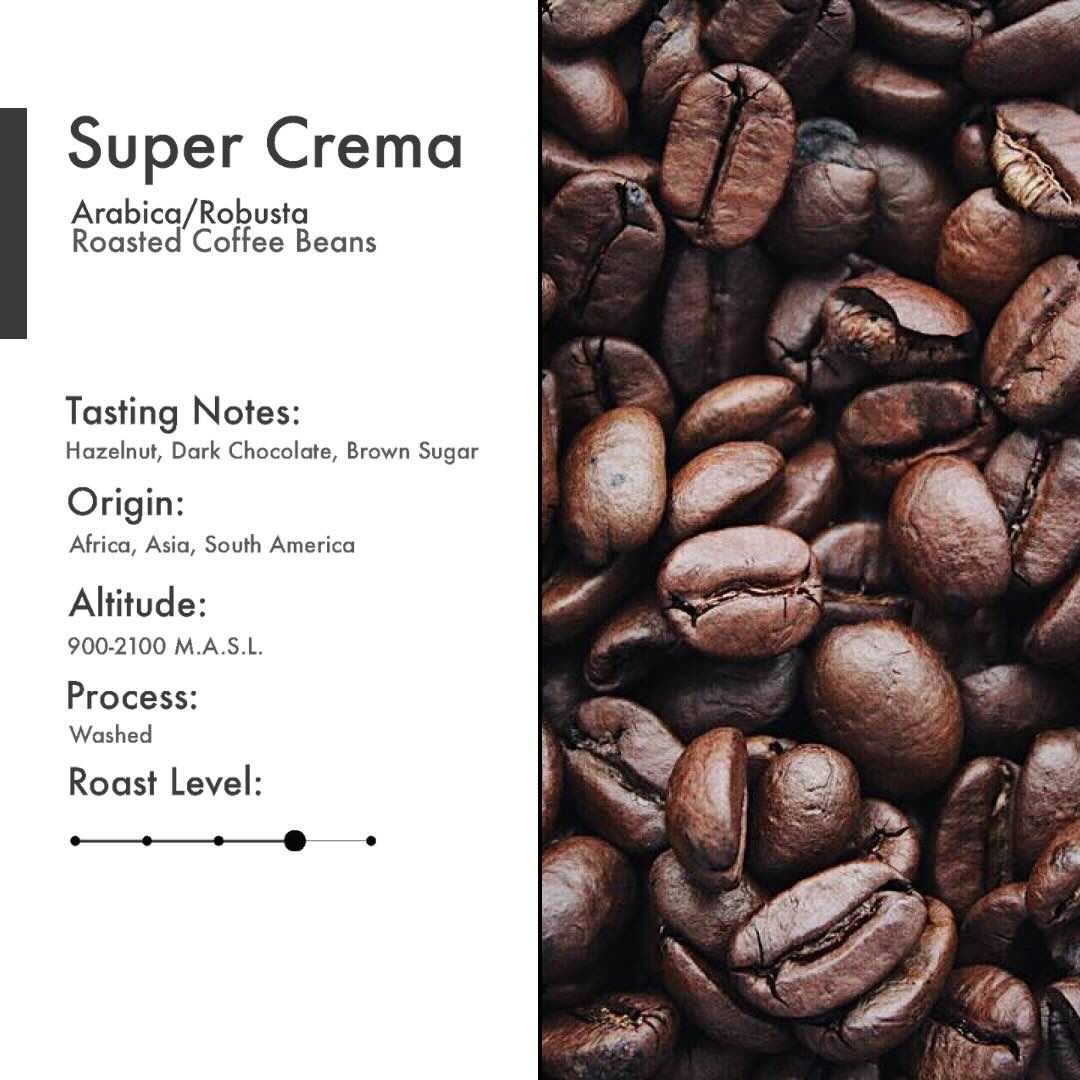 Kava Noir Super Crema Roasted Coffee Beans 250g