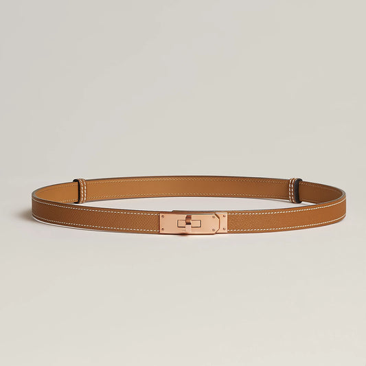 Hermes Kelly 18 Belt Yellow Gold Hardware "Brown"