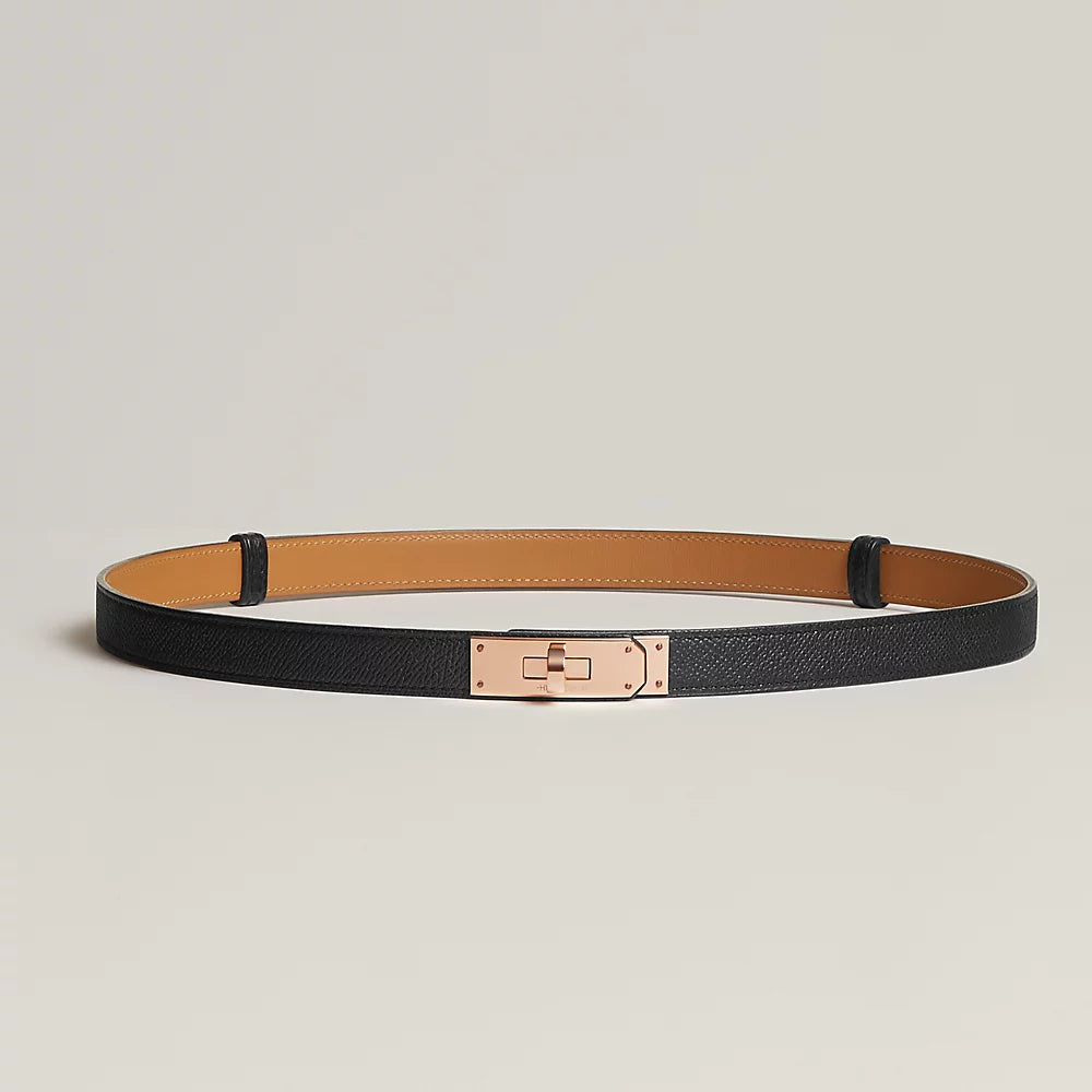 Hermes Kelly 18 Belt Gold Hardware "Noir"