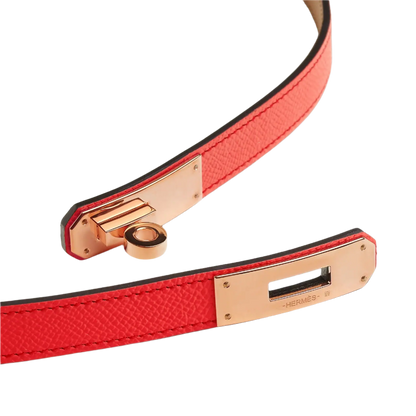 Hermes Kelly 18 Belt Orange Field