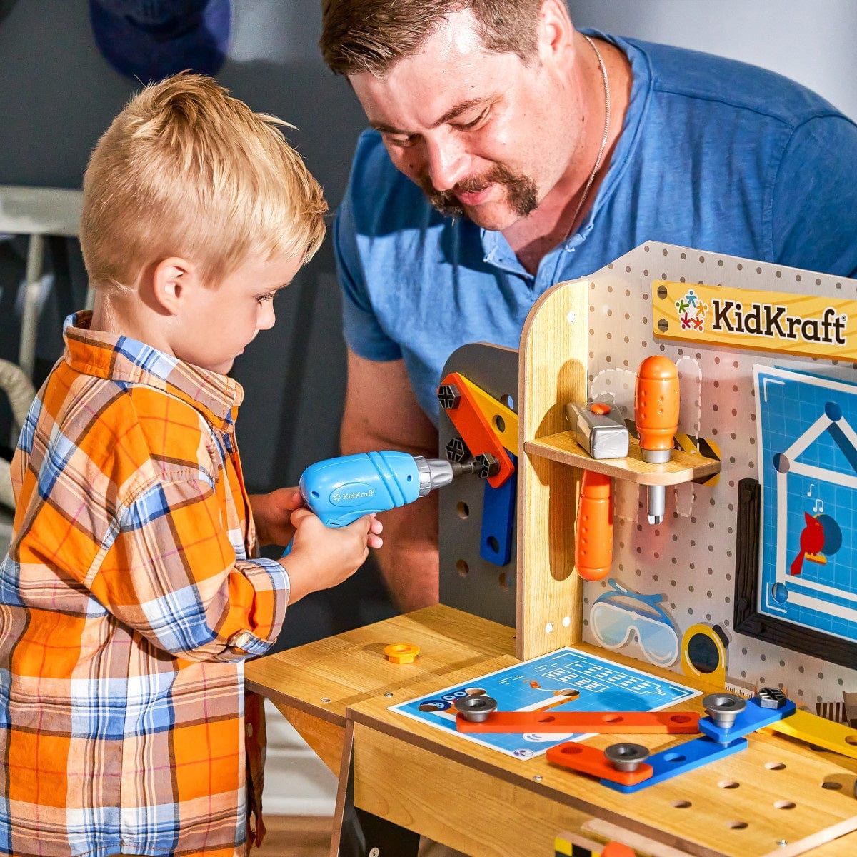 KidKraft Toys Kidkraft Blueprint Build Wooden Workbench