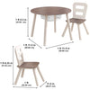 KidKraft Toys Kidkraft Round Storage Table & 2 Chair Set - Gray Ash