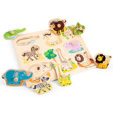 Lelin Toys Safari Peg Puzzle