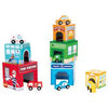 Lelin Toys Stacking Cube with 6 Vehicles