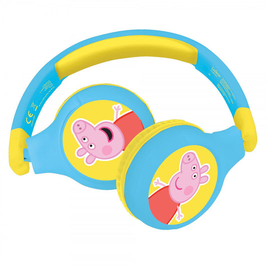 Lexibook - Peppa Pig 2-in-1 Bluetooth and Wired Foldable Headphones