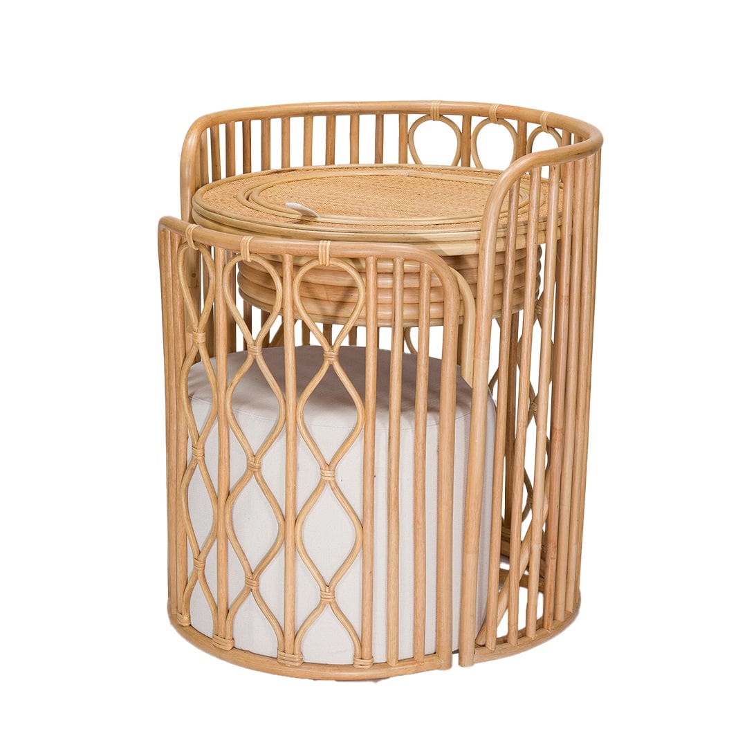 Ligna Home & Kitchen Liza Rattan Vanity & Stool - Style A