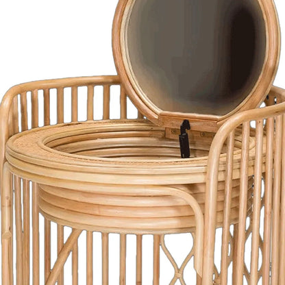 Ligna Home & Kitchen Liza Rattan Vanity & Stool - Style A