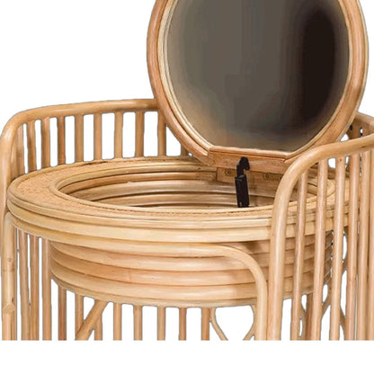 Ligna Home & Kitchen Liza Rattan Vanity & Stool  - Style B