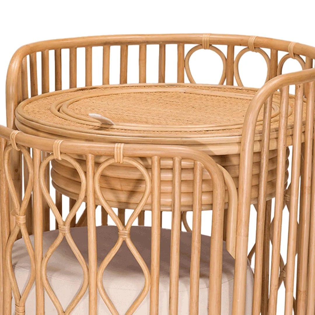 Ligna Home & Kitchen Liza Rattan Vanity & Stool  - Style B