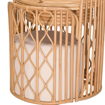 Ligna Home & Kitchen Liza Rattan Vanity & Stool  - Style B