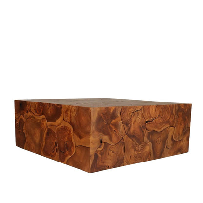 Ligna Home & Kitchen Teak Slice Coffee Table Square