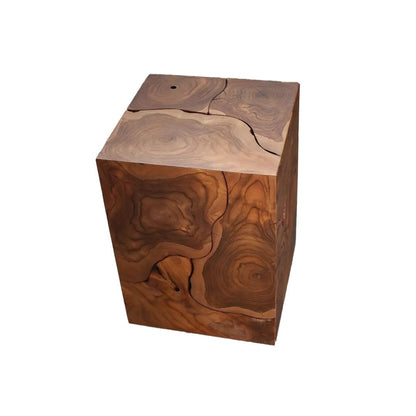 Ligna Home & Kitchen Teak Slice Side Table