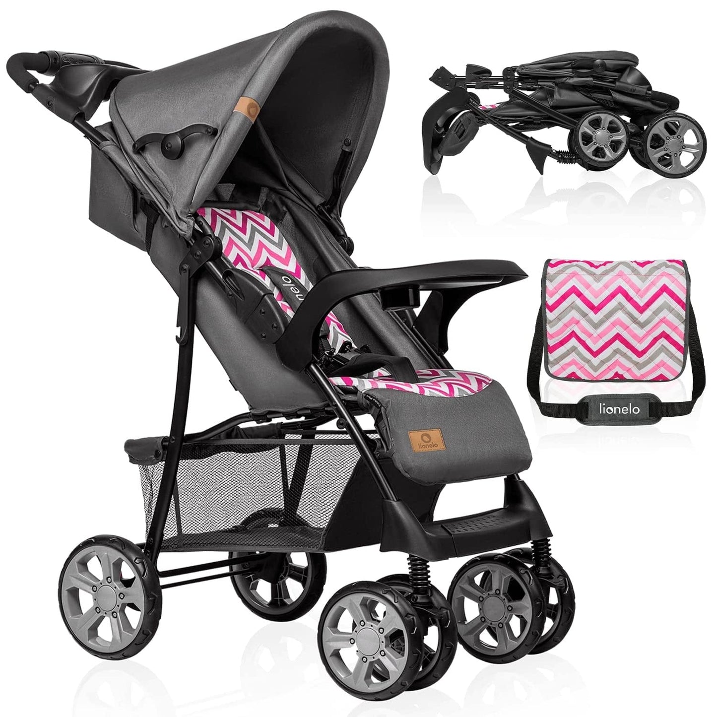 Lionelo Babies Lionelo Emma Plus Stroller - Pink