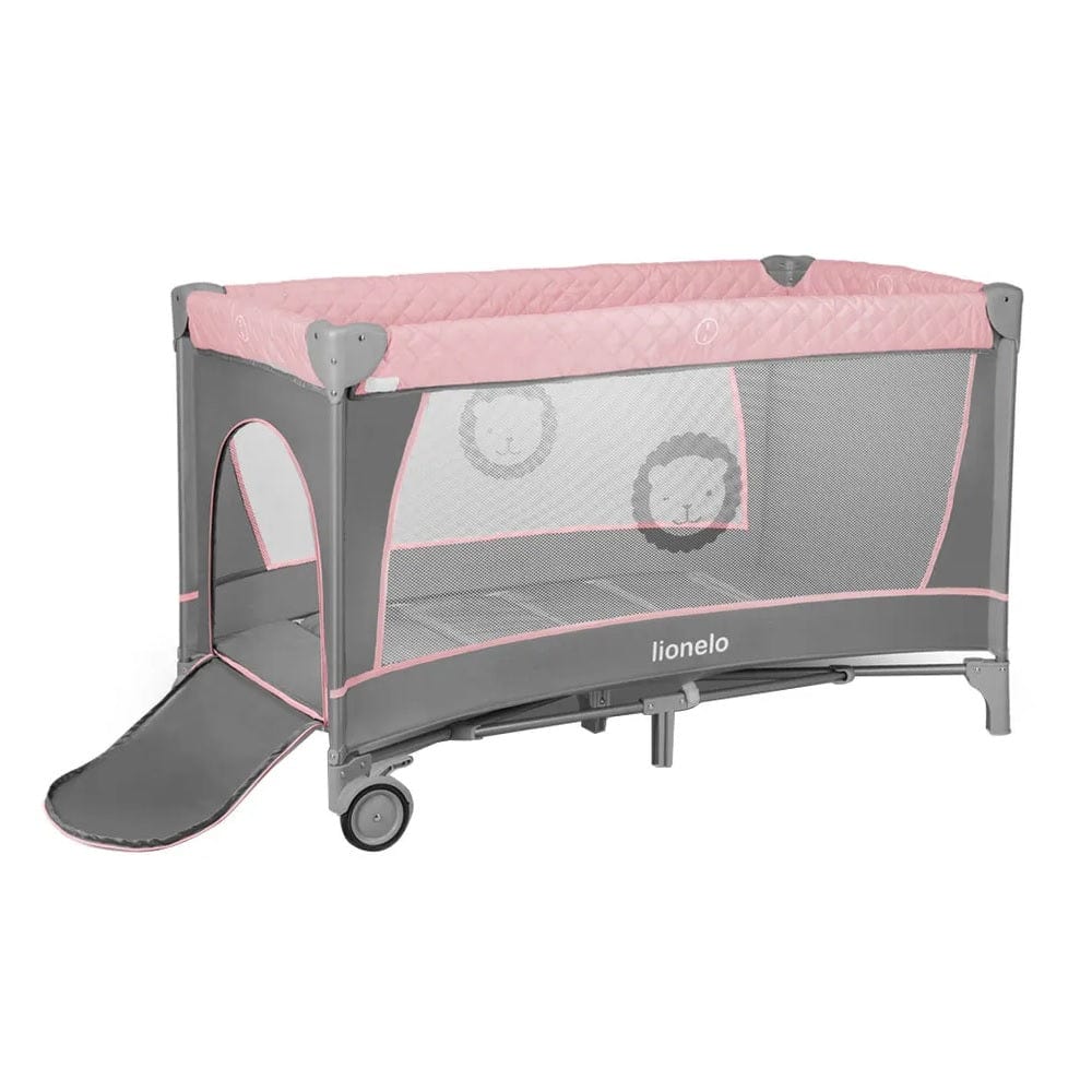 Lionelo Babies Lionelo Flower 2 In 1 Travel Bed Playpen - Flamingo Pink