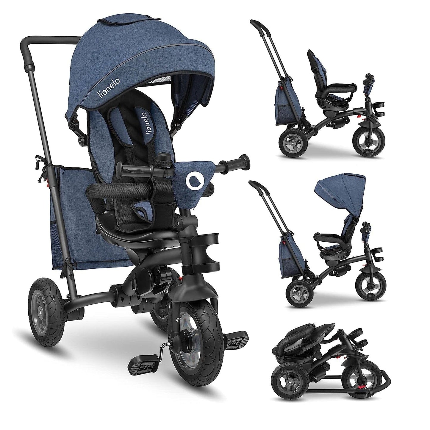 Lionelo Babies Lionelo Tris 2 In 1 Tricycle Stroller - Denim Blue