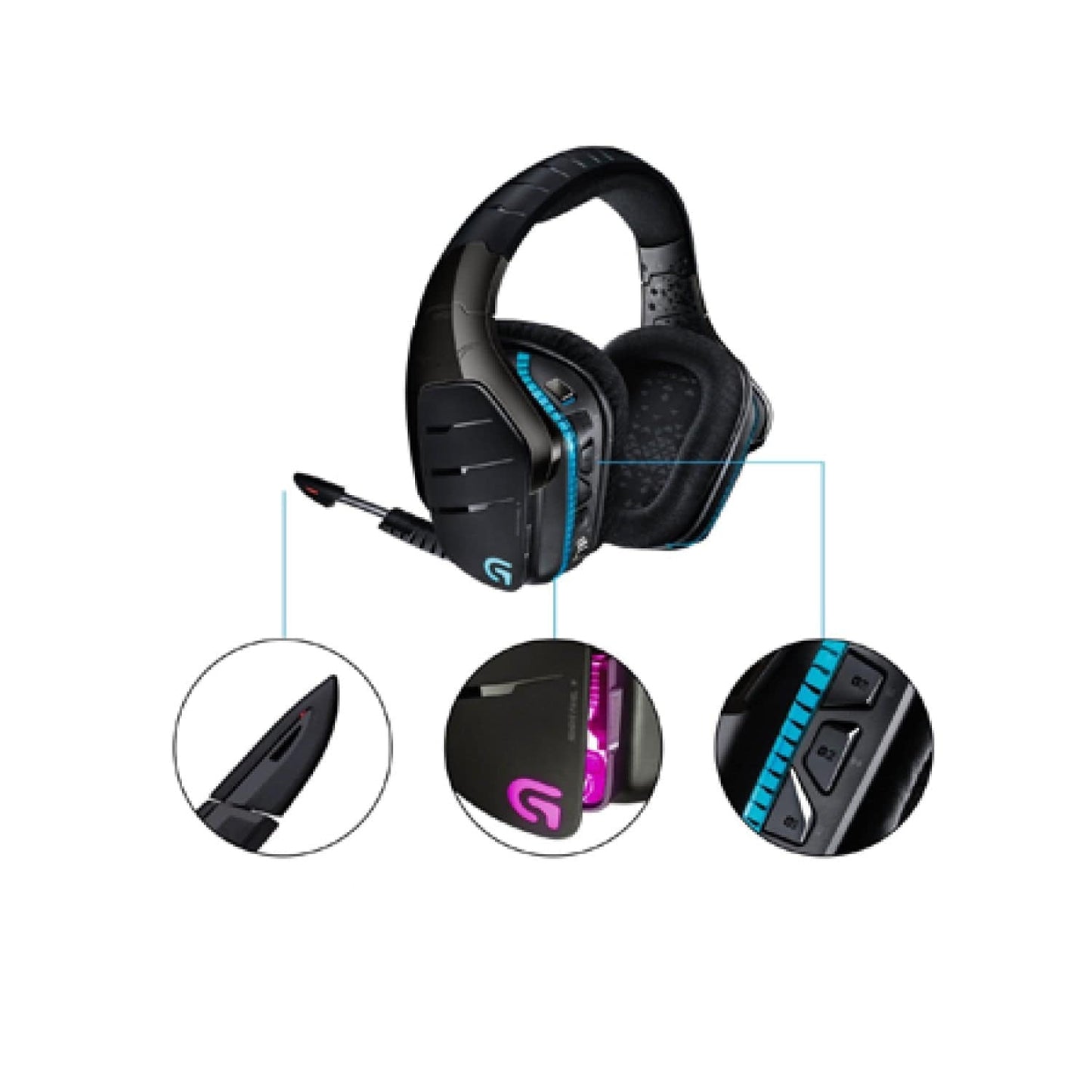 LOGITECH Gaming Logitech G933 Artemis Spectrum Wireless Gaming Headphones with Mic, Black