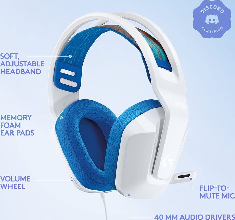 LOGITECH Headphones Logitech G335-White PC Gaming Headset
