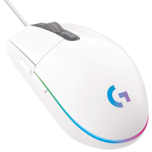 LOGITECH Mouse LOGITECH G203 LIGHTSYNC Gaming Mouse - WHITE - EMEA