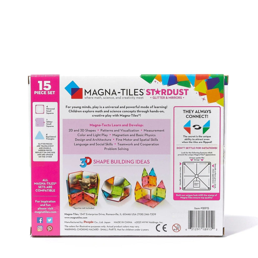Magna-Tiles Toys Magna-Tiles 15 Pieces Stardust