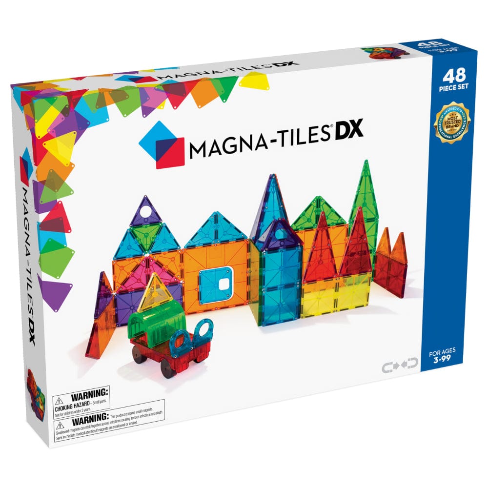 Magna-Tiles Toys Magna-Tiles Clear Colors 48 Piece Deluxe Set